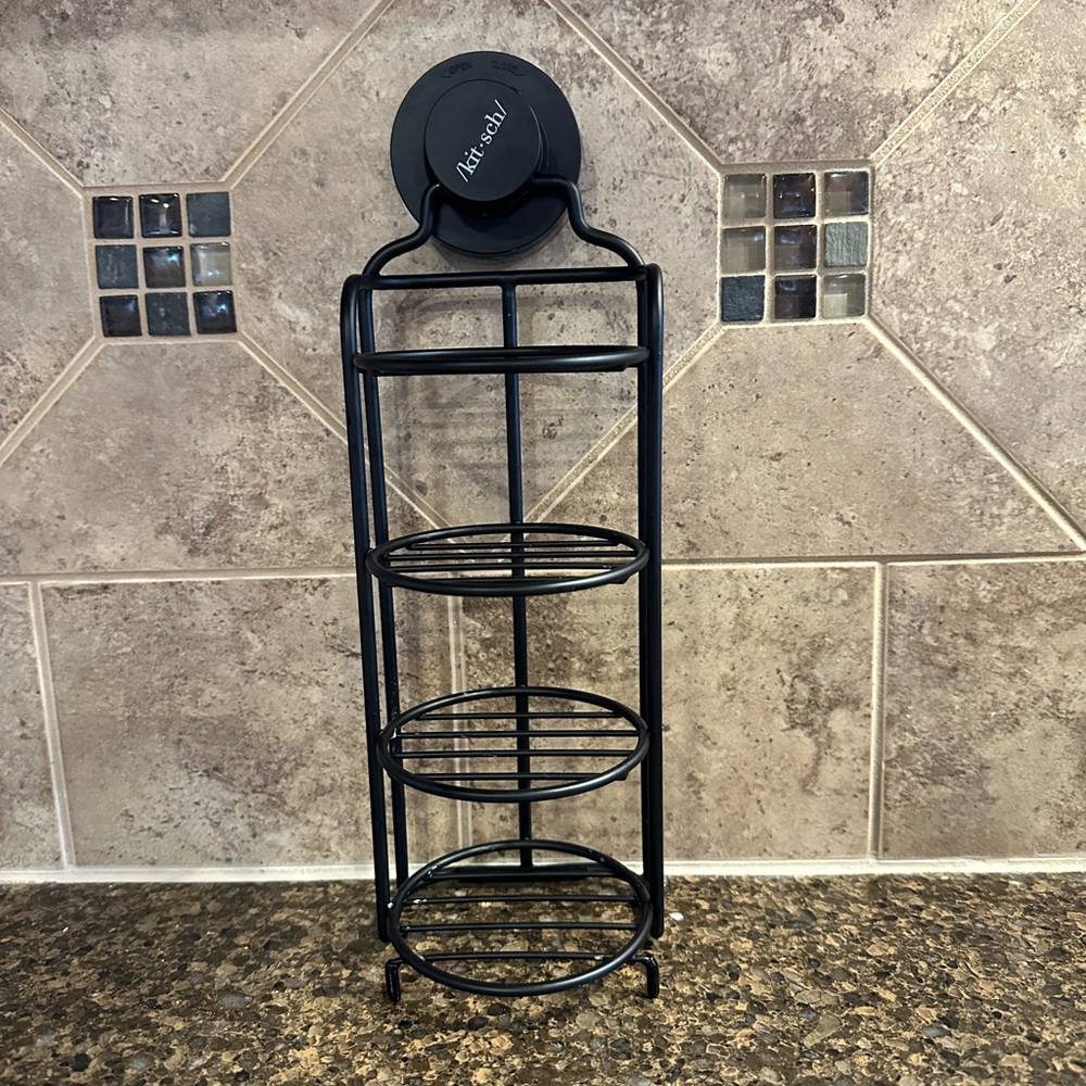 Kitsch Black Metal Soap Organizer